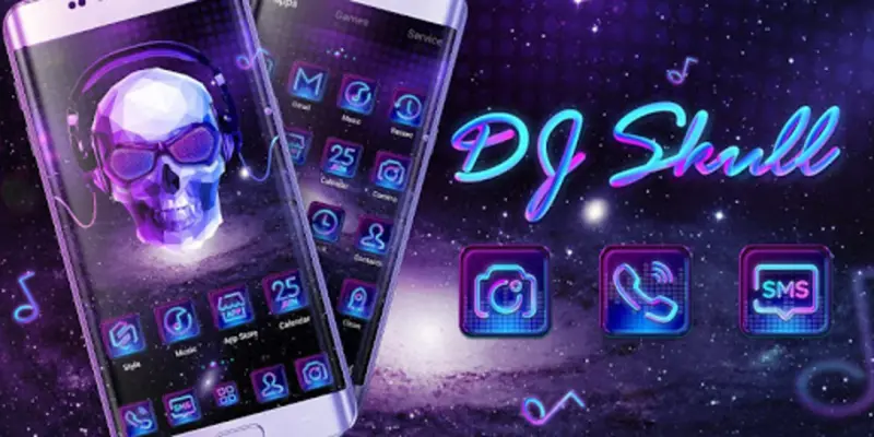 DJ Skull GO Launcher Theme android App screenshot 0