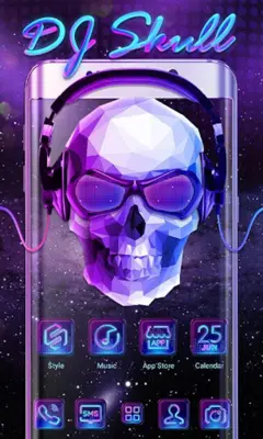 DJ Skull GO Launcher Theme android App screenshot 4